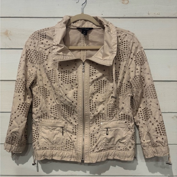 White House Black Market
Jacket Womens 8 Medium Eyelet
/Zip /Tan - Picture 3 of 13